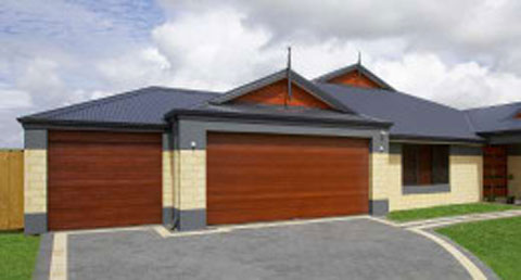 Wood Grain Garage Door