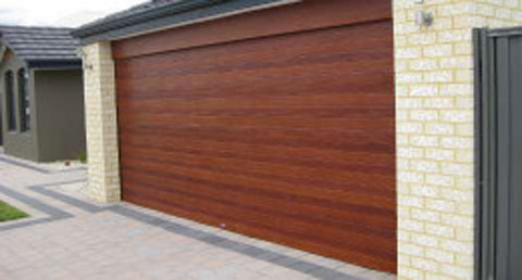 Wood Grain Look Garage Door